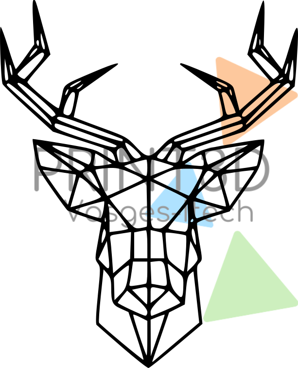 Décoration murale Cerf géométrique