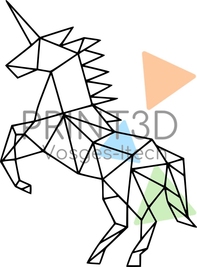 Décoration murale Licorne géométrique