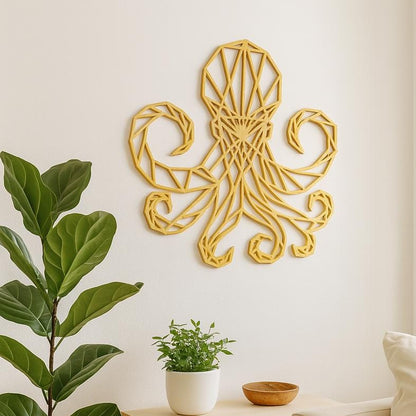 Décoration murale Pieuvre géométrique