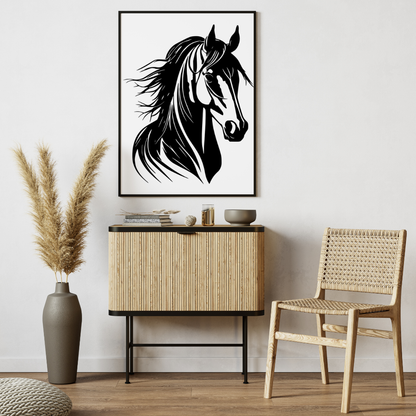 Stickers vinyle cheval - Autocollant