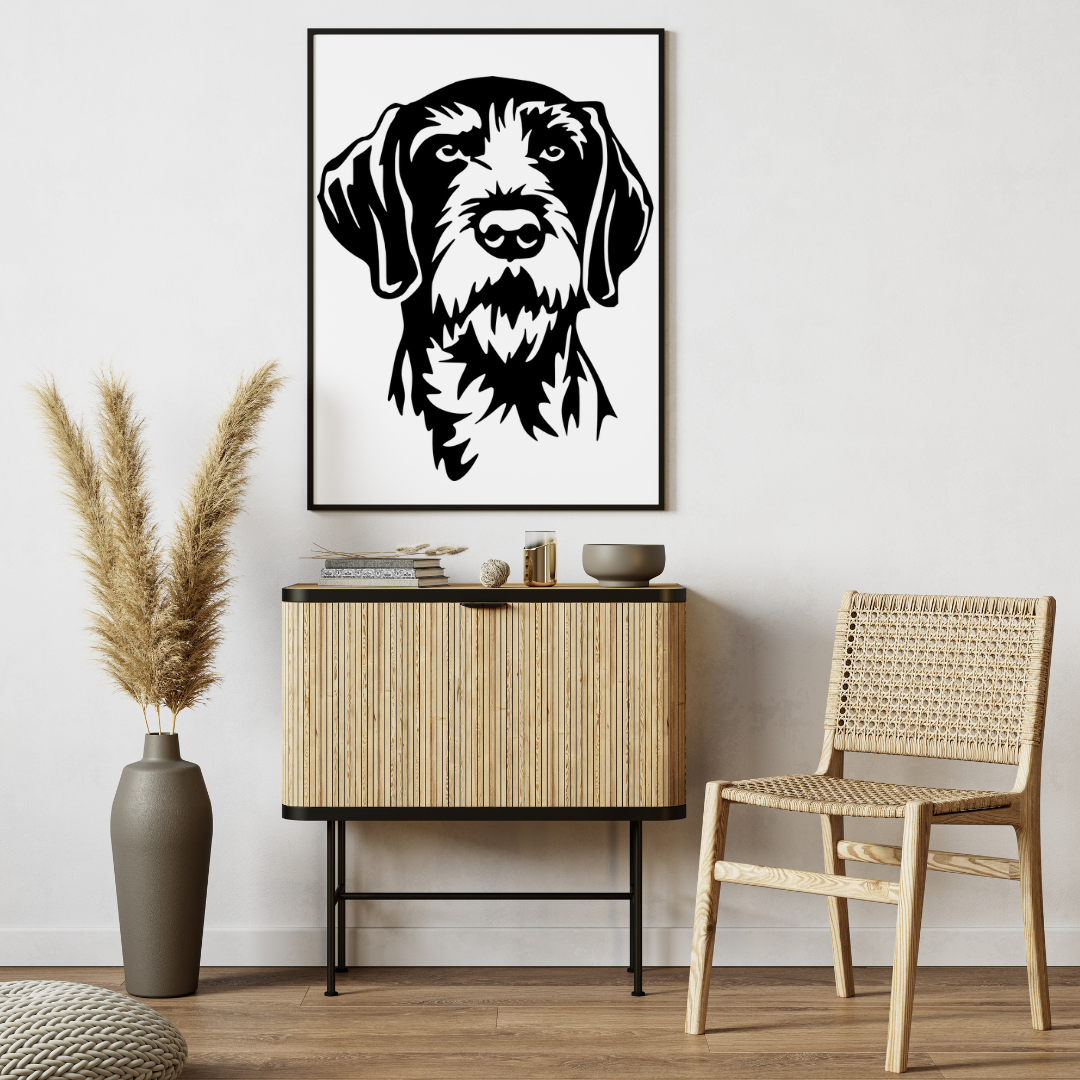 Sticker Braque Allemand à Poil Dur – Chien d’Arrêt | Autocollant Chien de Chasse