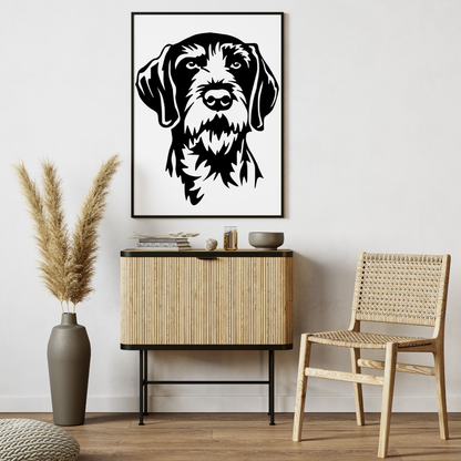 Sticker Braque Allemand à Poil Dur – Chien d’Arrêt | Autocollant Chien de Chasse