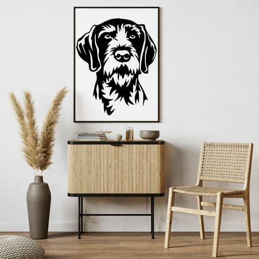 Sticker Braque Allemand à Poil Dur – Chien d’Arrêt | Autocollant Chien de Chasse