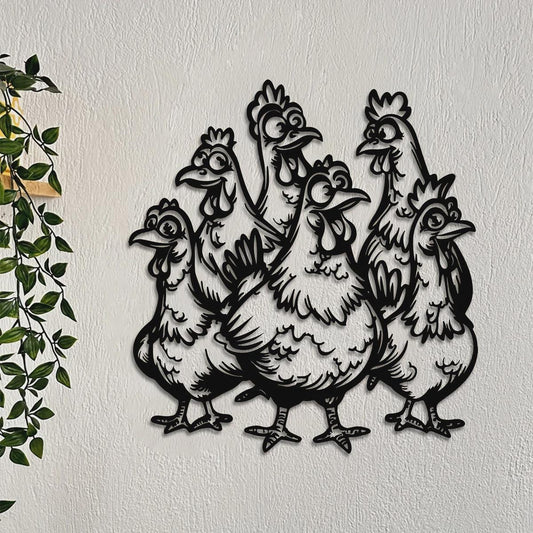 Décoration murale Gang de Poulets