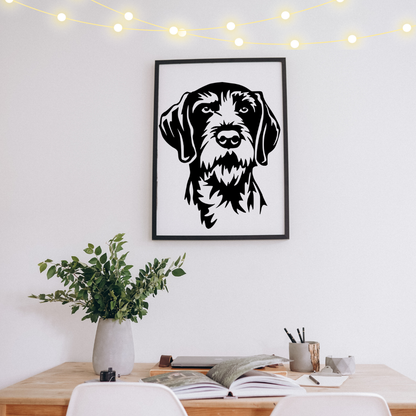 Sticker Braque Allemand à Poil Dur – Chien d’Arrêt | Autocollant Chien de Chasse