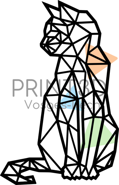 Décoration murale Chat géométrique