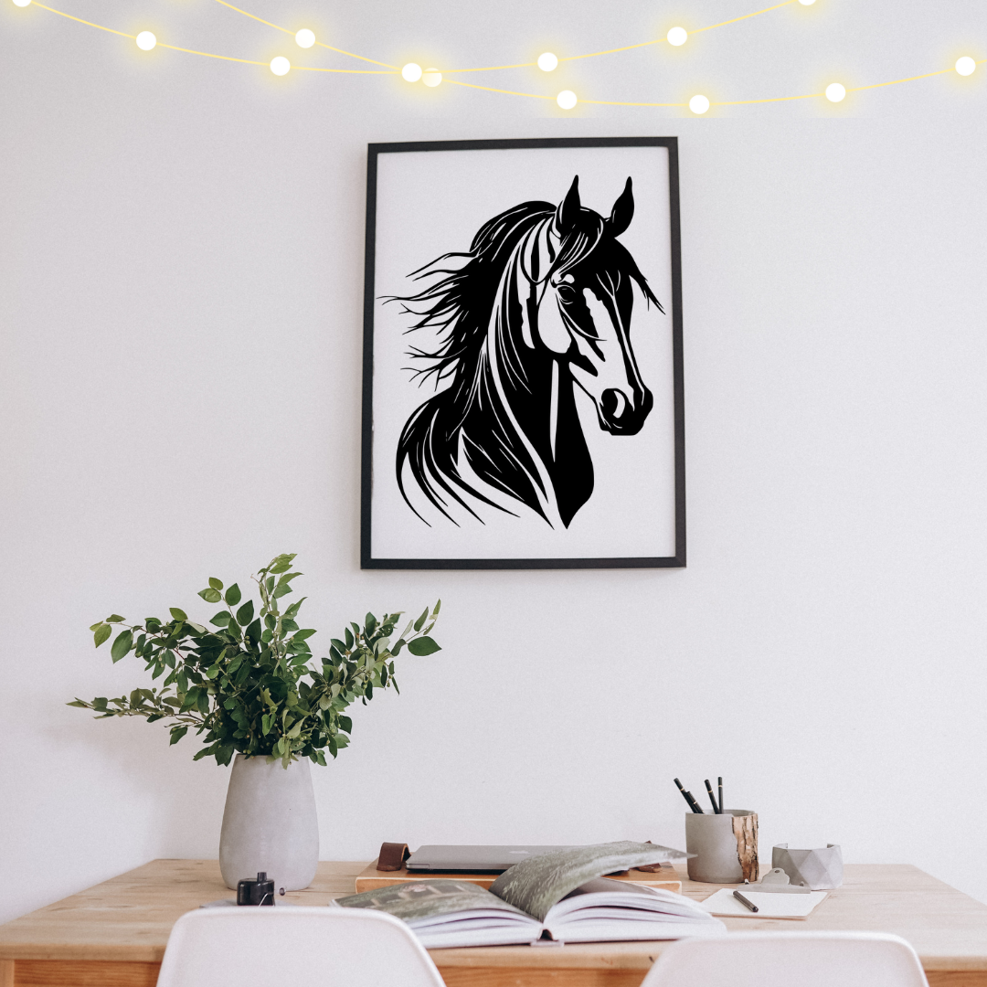 Stickers vinyle cheval - Autocollant