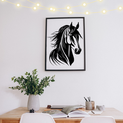 Stickers vinyle cheval - Autocollant