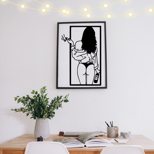 Sticker femme sensuelle - Autocollant Silhouette élégante