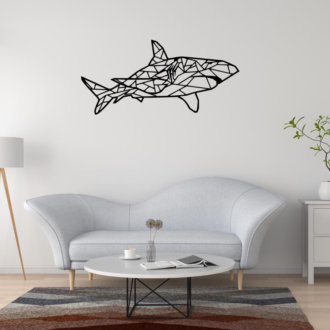 Décoration murale Requin géométrique