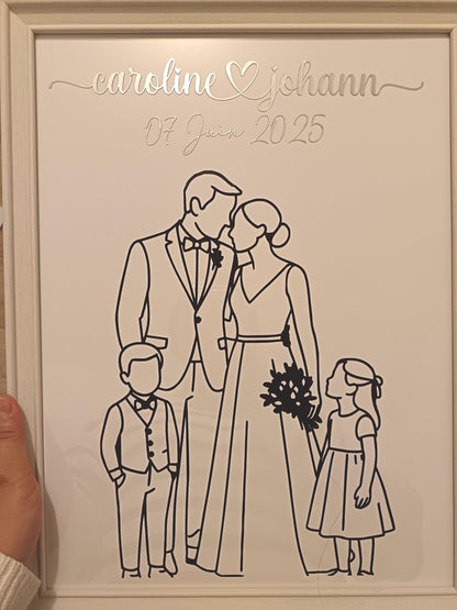 Cadre personnalisé de Mariage