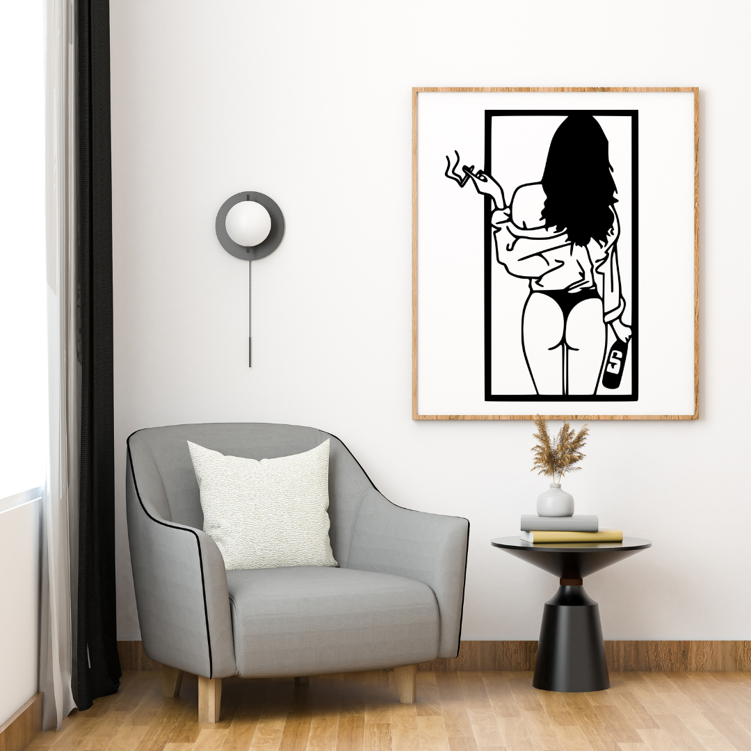 Sticker femme sensuelle - Autocollant Silhouette élégante