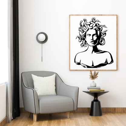 Stickers vinyle Médusa - Autocollant mythologie