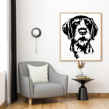 Sticker Braque Allemand à Poil Dur – Chien d’Arrêt | Autocollant Chien de Chasse