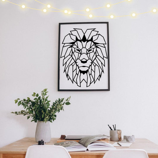 Décoration murale Lion géométrique