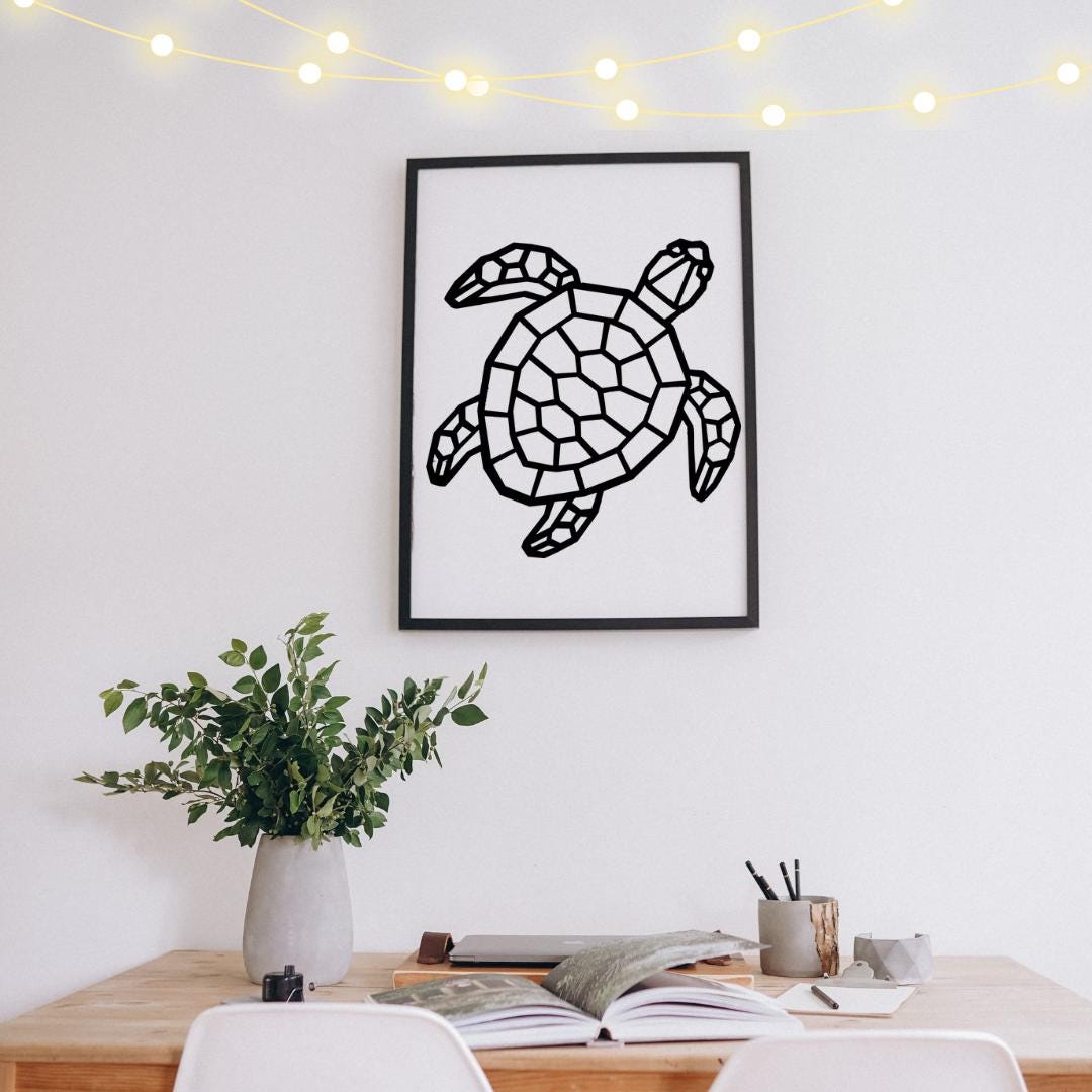Décoration murale Tortue géométrique