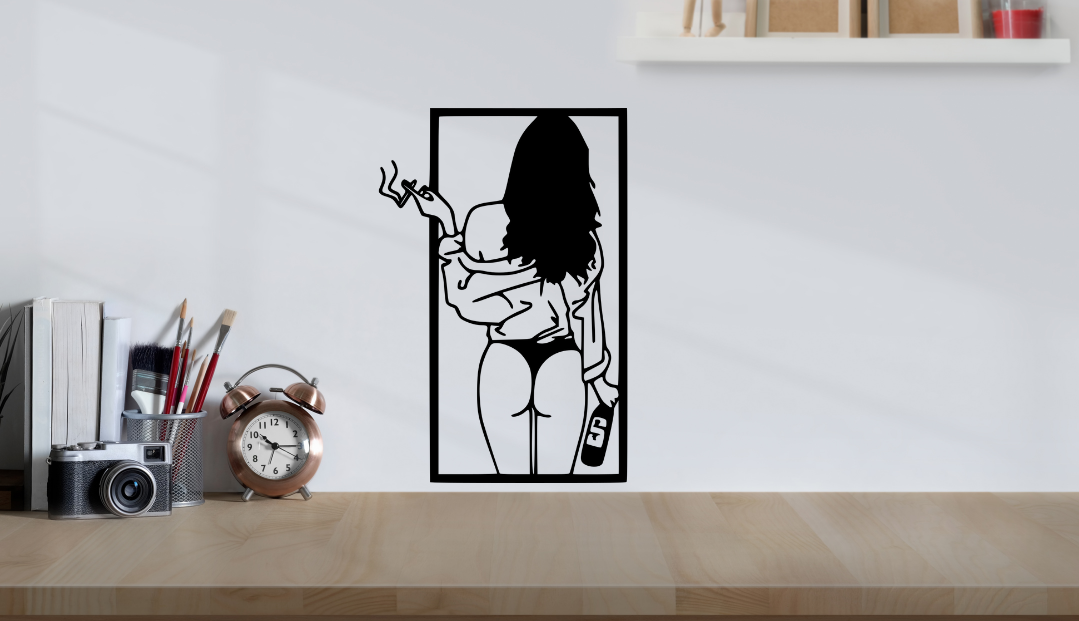 Sticker femme sensuelle - Autocollant Silhouette élégante
