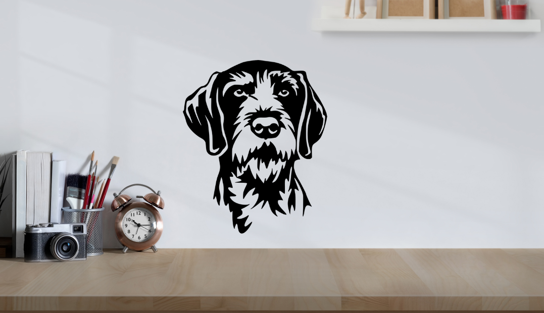 Sticker Braque Allemand à Poil Dur – Chien d’Arrêt | Autocollant Chien de Chasse
