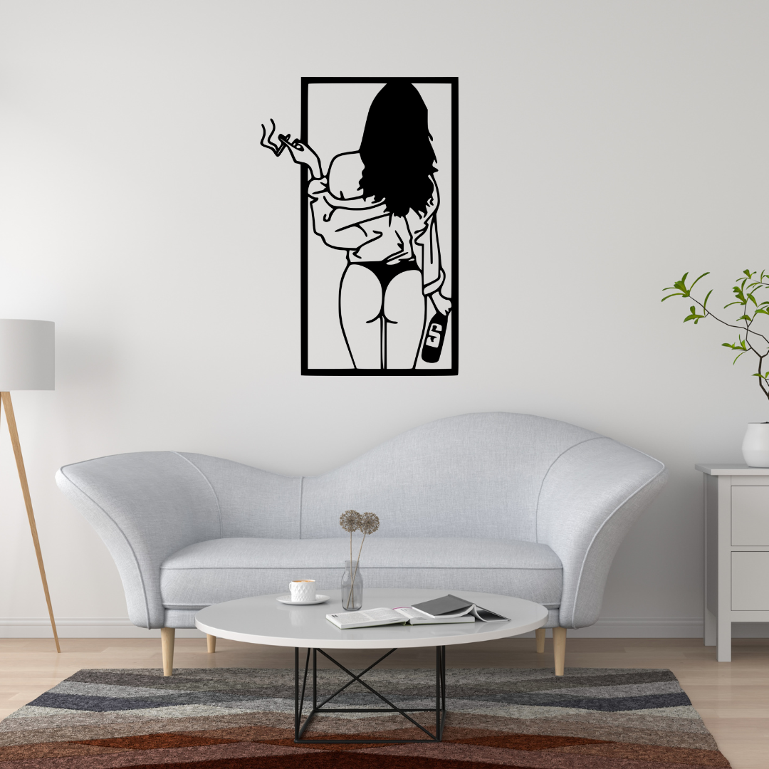 Sticker femme sensuelle - Autocollant Silhouette élégante