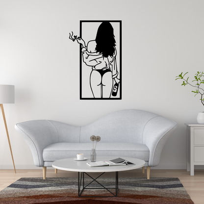 Sticker femme sensuelle - Autocollant Silhouette élégante