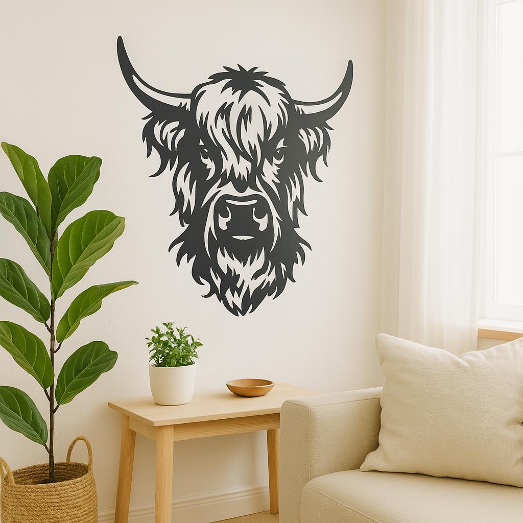 Stickers vinyle Highland Cow - Autocollant vache