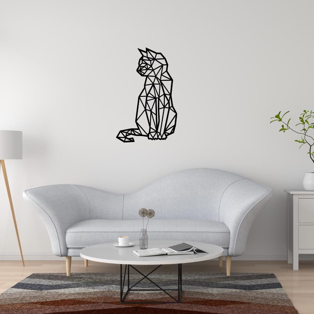Décoration murale Chat géométrique