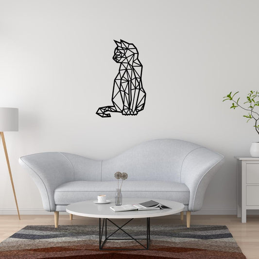 Décoration murale Chat géométrique