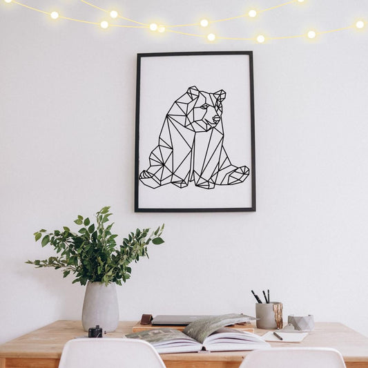 Décoration murale Ours géométrique