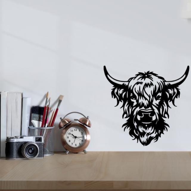 Stickers vinyle Highland Cow - Autocollant vache