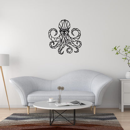 Décoration murale Pieuvre géométrique