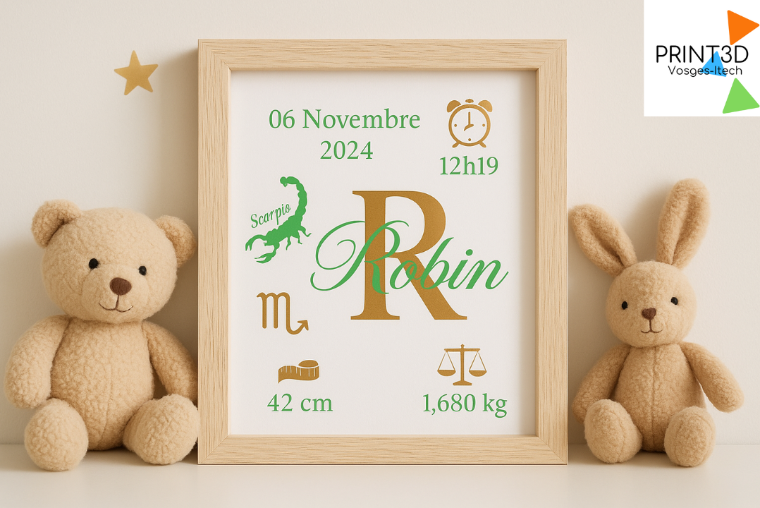 Cadre de Naissance personnalisé