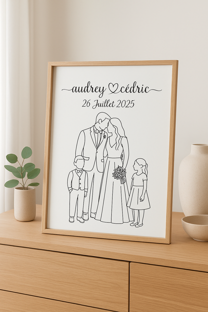 Cadre personnalisé de Mariage