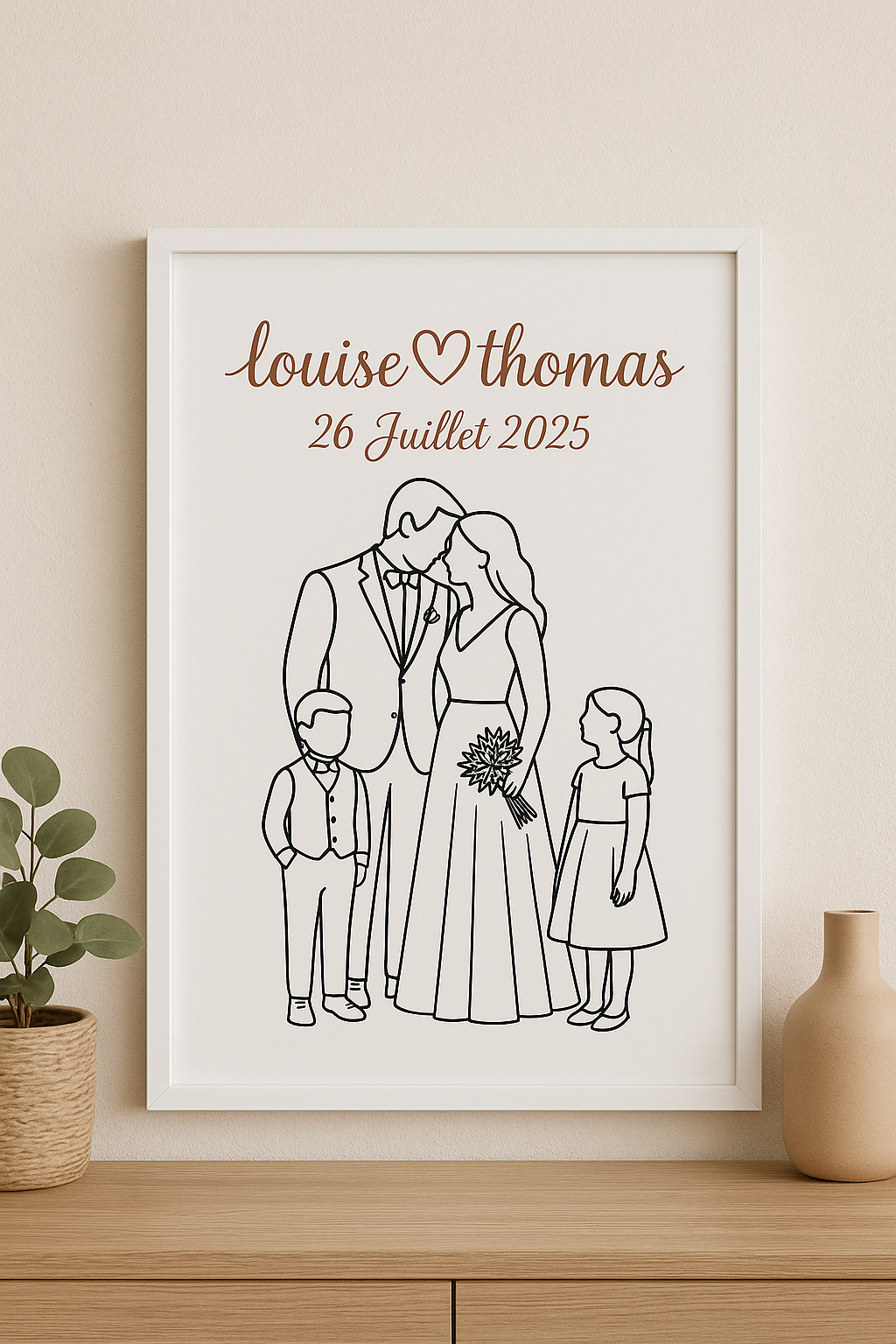 Cadre personnalisé de Mariage