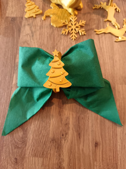 Ronds de serviettes personnalisables - Noël