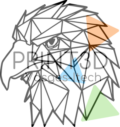 Décoration murale Aigle géométrique