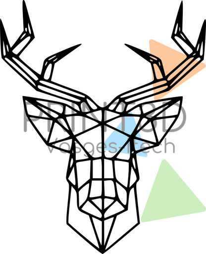 Décoration murale Cerf géométrique