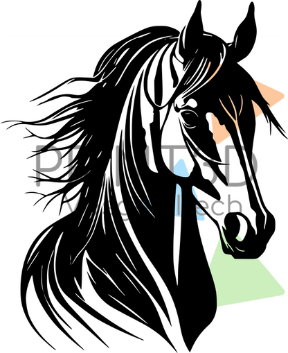 Stickers vinyle cheval - Autocollant