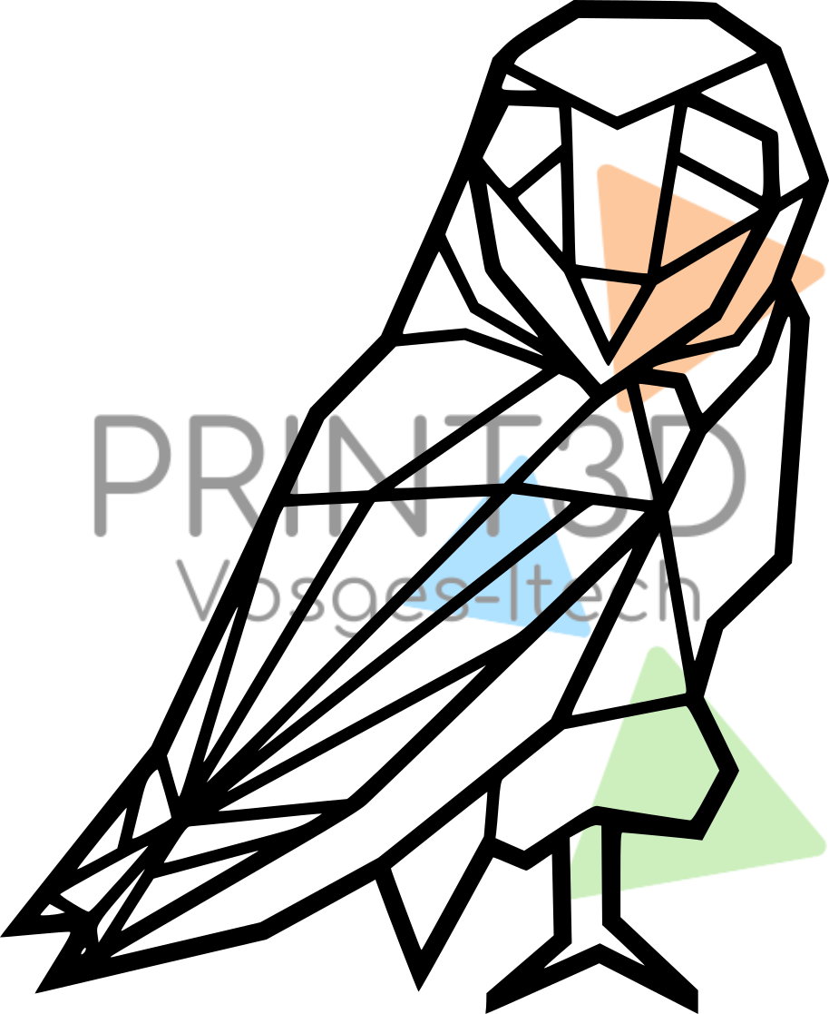 Décoration murale Chouette géométrique