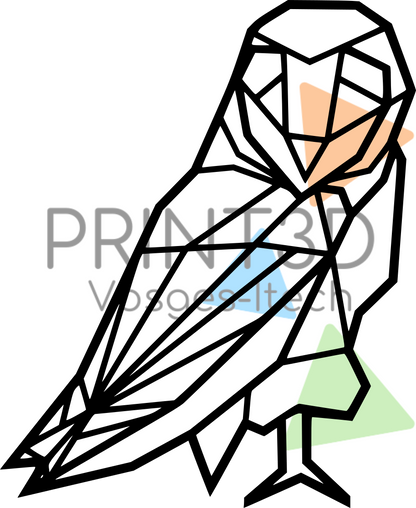 Décoration murale Chouette géométrique