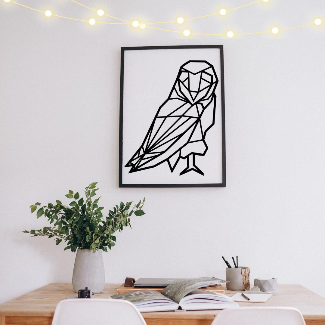 Décoration murale Chouette géométrique