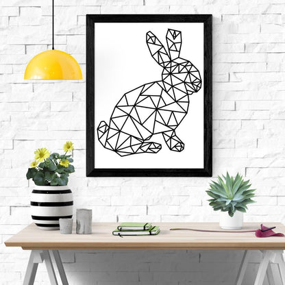 Décoration murale Lapin géométrique