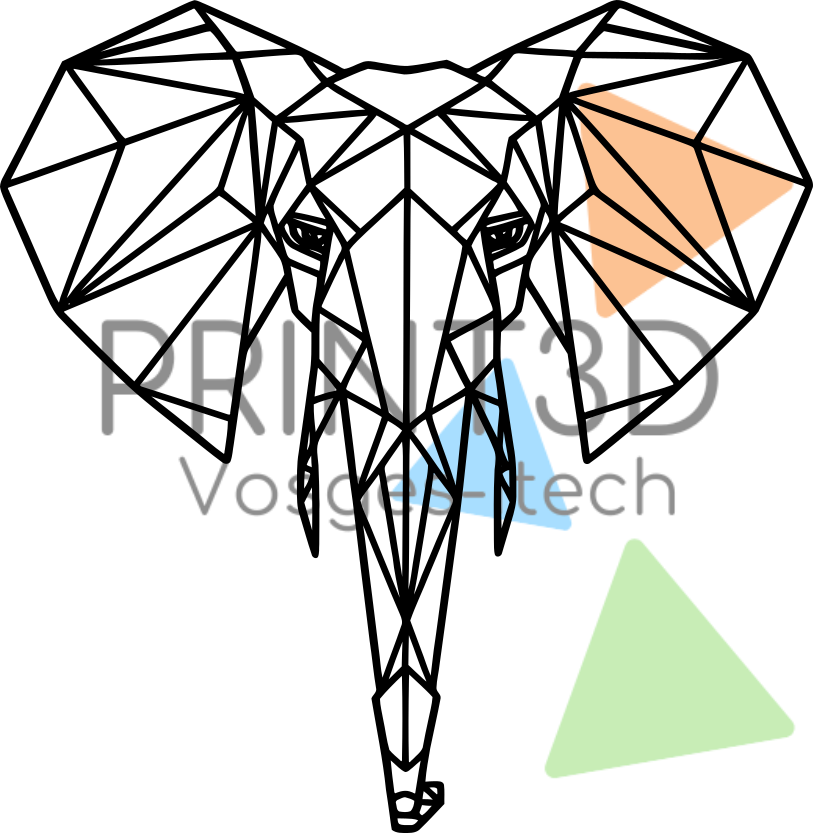 Décoration murale Éléphant géométrique