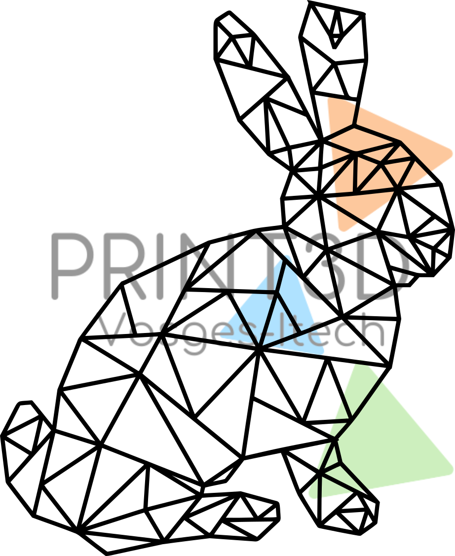 Décoration murale Lapin géométrique