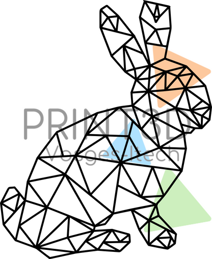 Décoration murale Lapin géométrique