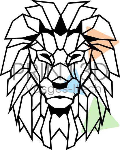 Décoration murale Lion géométrique