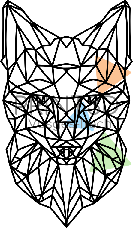 Décoration murale Renard géométrique