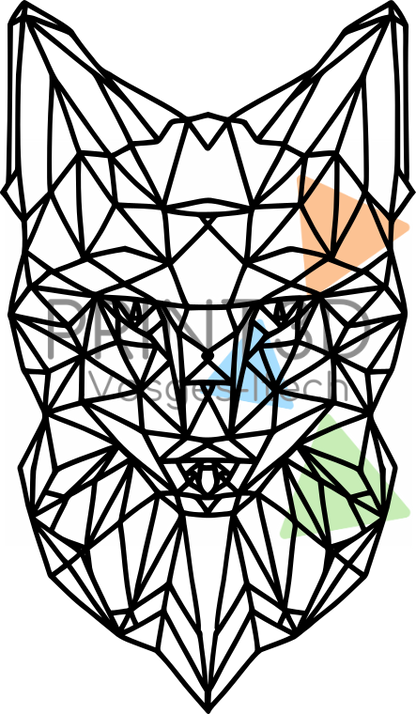 Décoration murale Renard géométrique