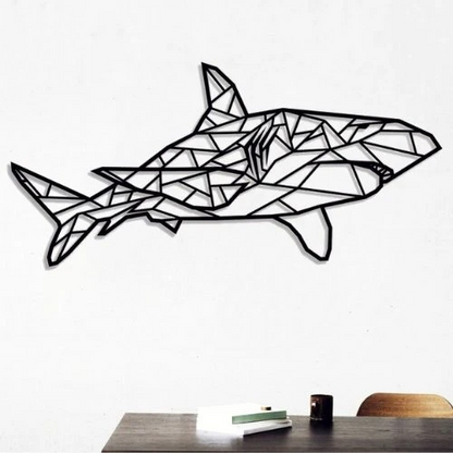 Décoration murale Requin géométrique