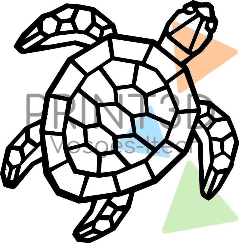Décoration murale Tortue géométrique