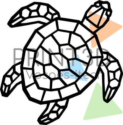 Décoration murale Tortue géométrique